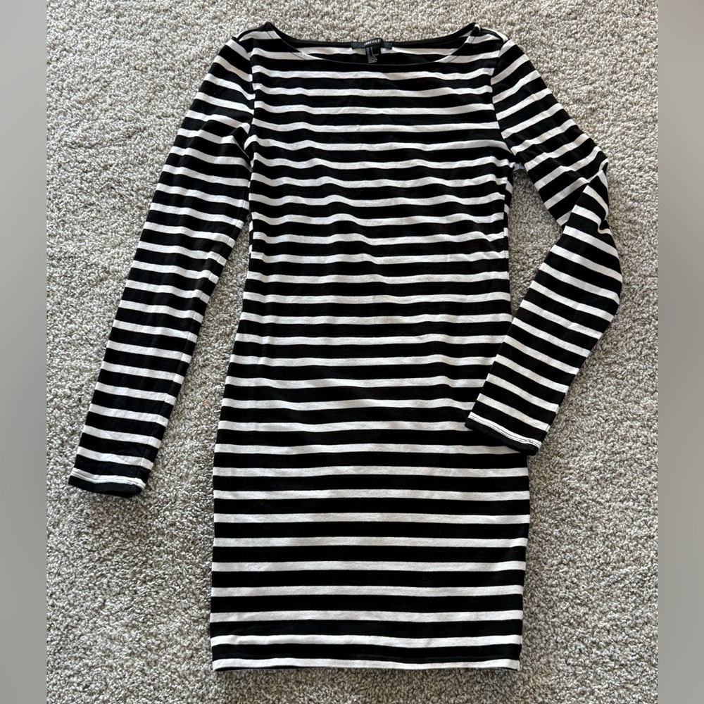 Striped jersey dress